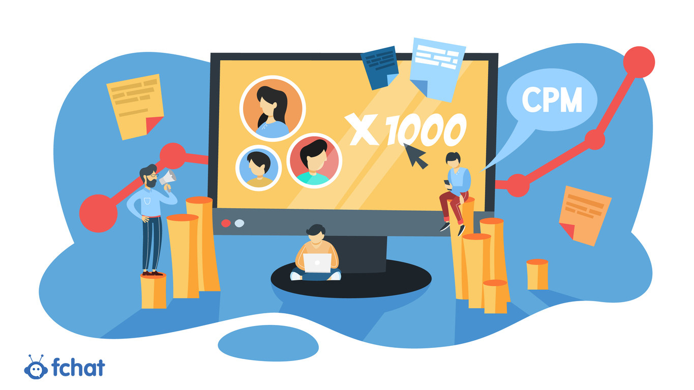Biểu đồ minh họa CPM Facebook và công thức tính toán cơ bản