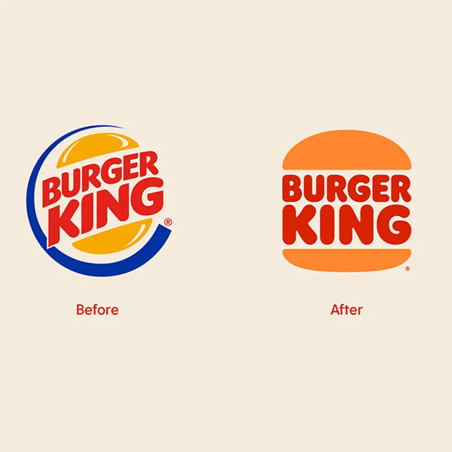 Burger King: Cải tiến logo cũ theo phong cách Digital tối giản