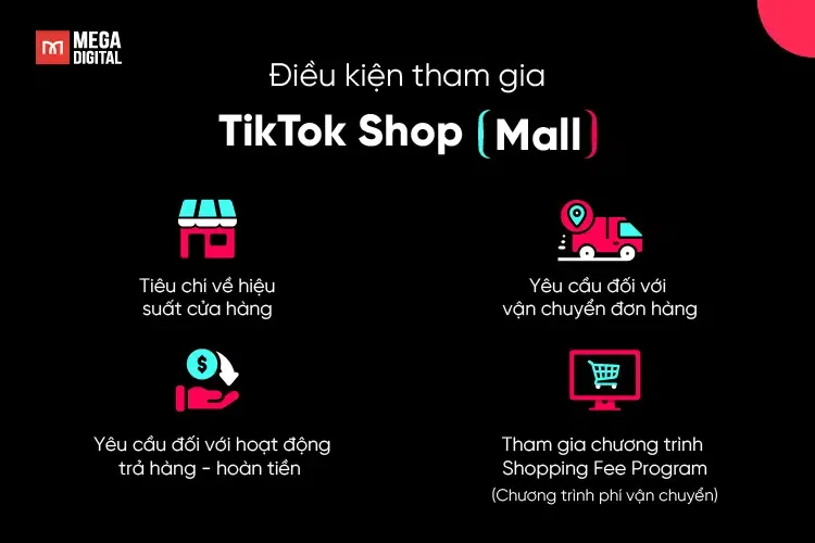 Các tiêu chí quan trọng để xét duyệt lên TikTok Shop Mall
