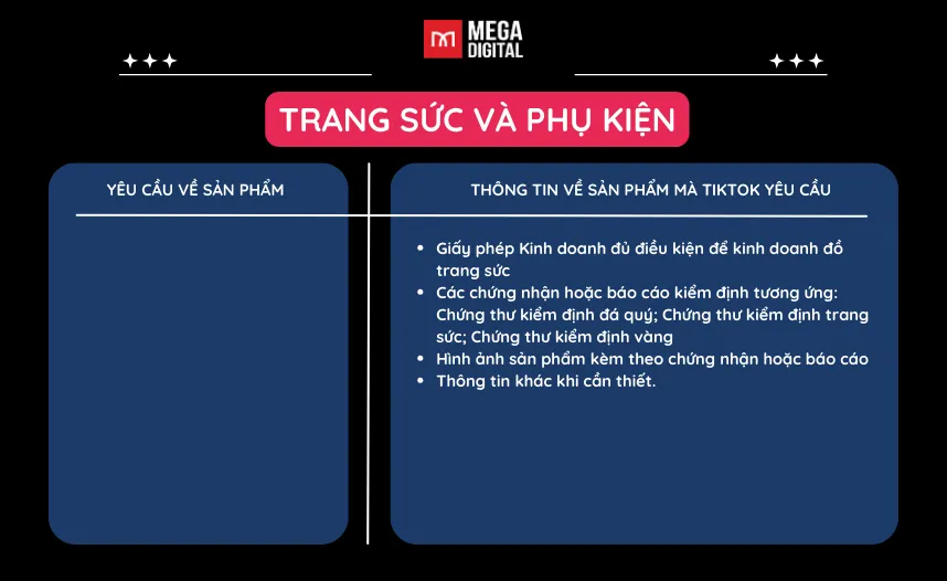 cách mở ngành hàng hạn chế trên TikTok trang sức và phụ kiện