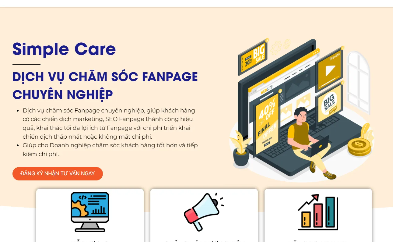 Dịch vụ chăm sóc Fanpage chuyên nghiệp