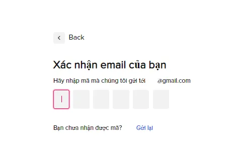 Điền mã xác nhận