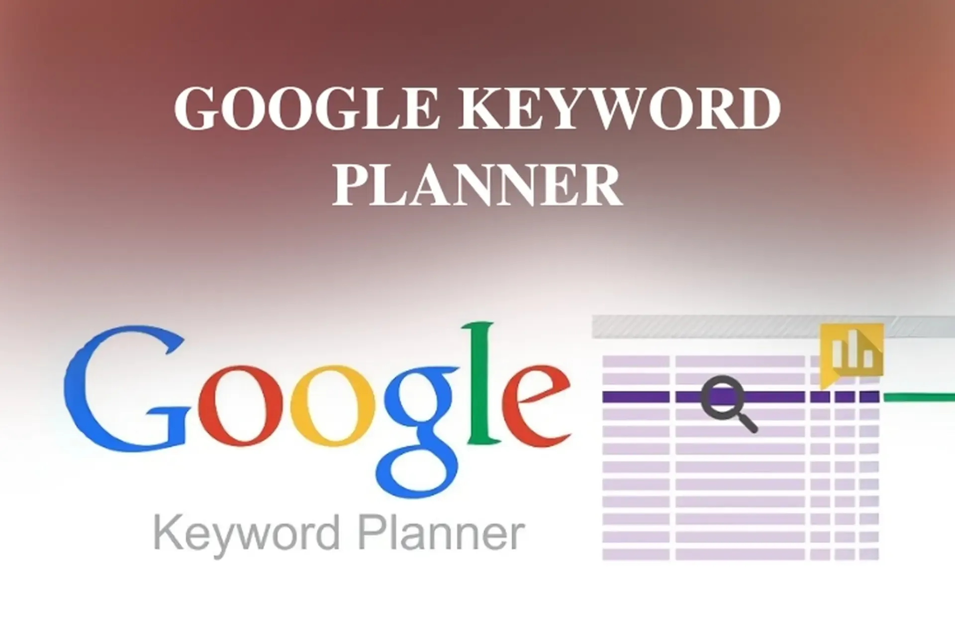 Giao diện bộ lọc và danh sách từ khóa trong Google Keyword Planner