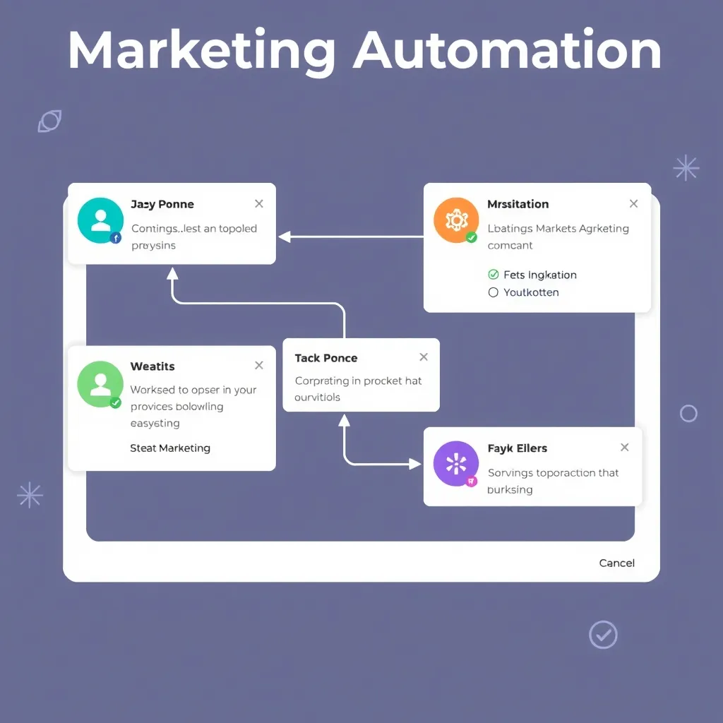 Giao diện phần mềm Marketing Automation với các luồng công việc tự động