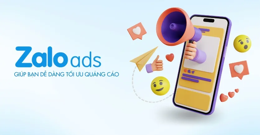 Giao diện thiết lập quảng cáo Zalo Ads