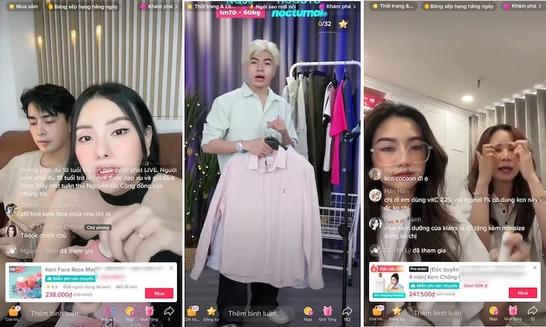 Hiển thị sản phẩm được ghim trong phiên Livestream