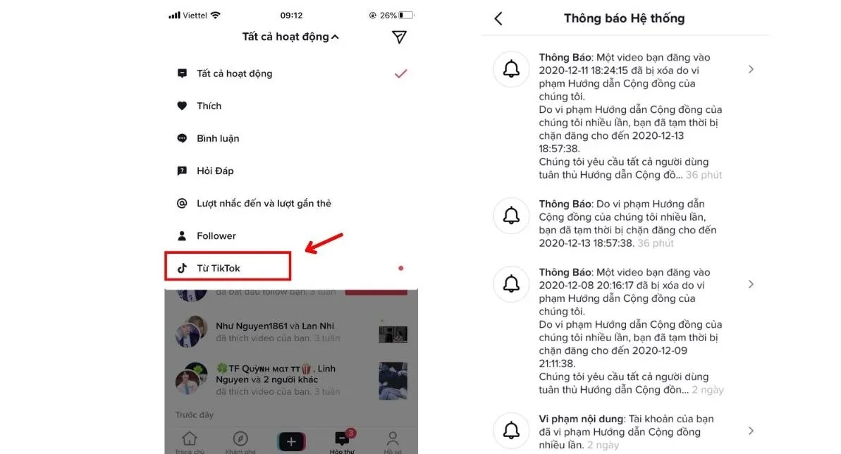 làm sao để biết video bị reprot