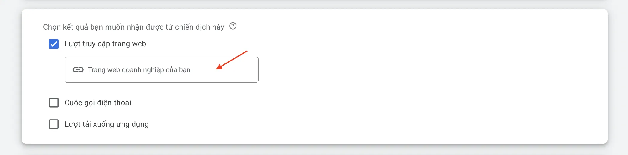 Nhập đường dẫn website
