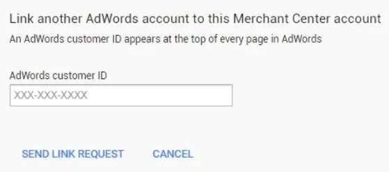 Nhập ID khách hàng Google Ads để gửi yêu cầu liên kết