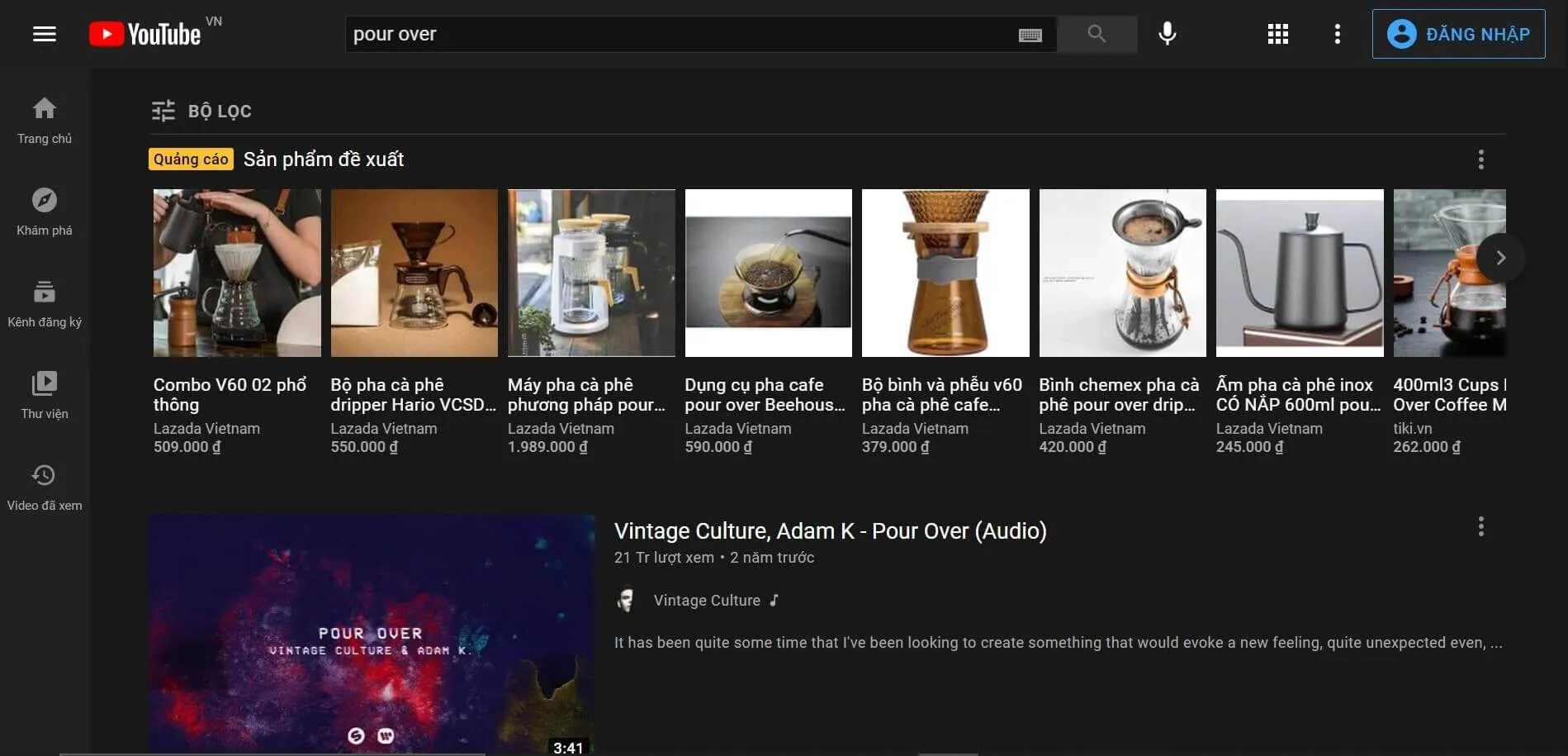 Quảng cáo Google Shopping xuất hiện trên mạng hiển thị