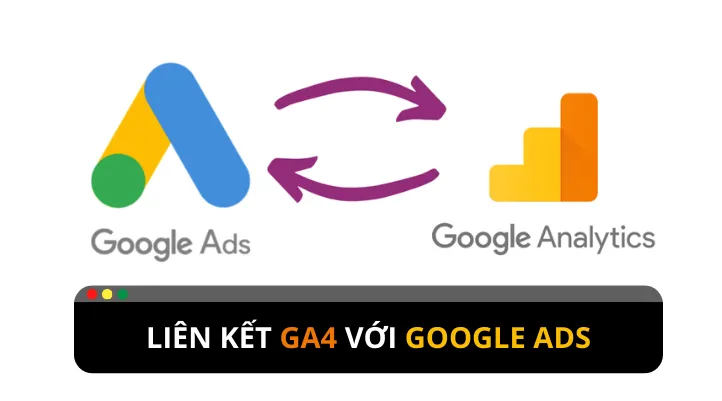 Sơ đồ minh họa việc liên kết Google Analytics 4 với Google Ads