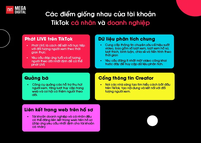 Xây dựng TikTok doanh nghiệp khác gì so với cá nhân?