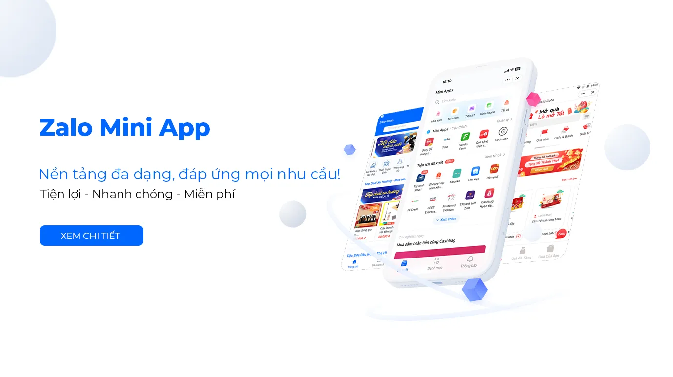 Zalo Mini App trong các ngành hàng